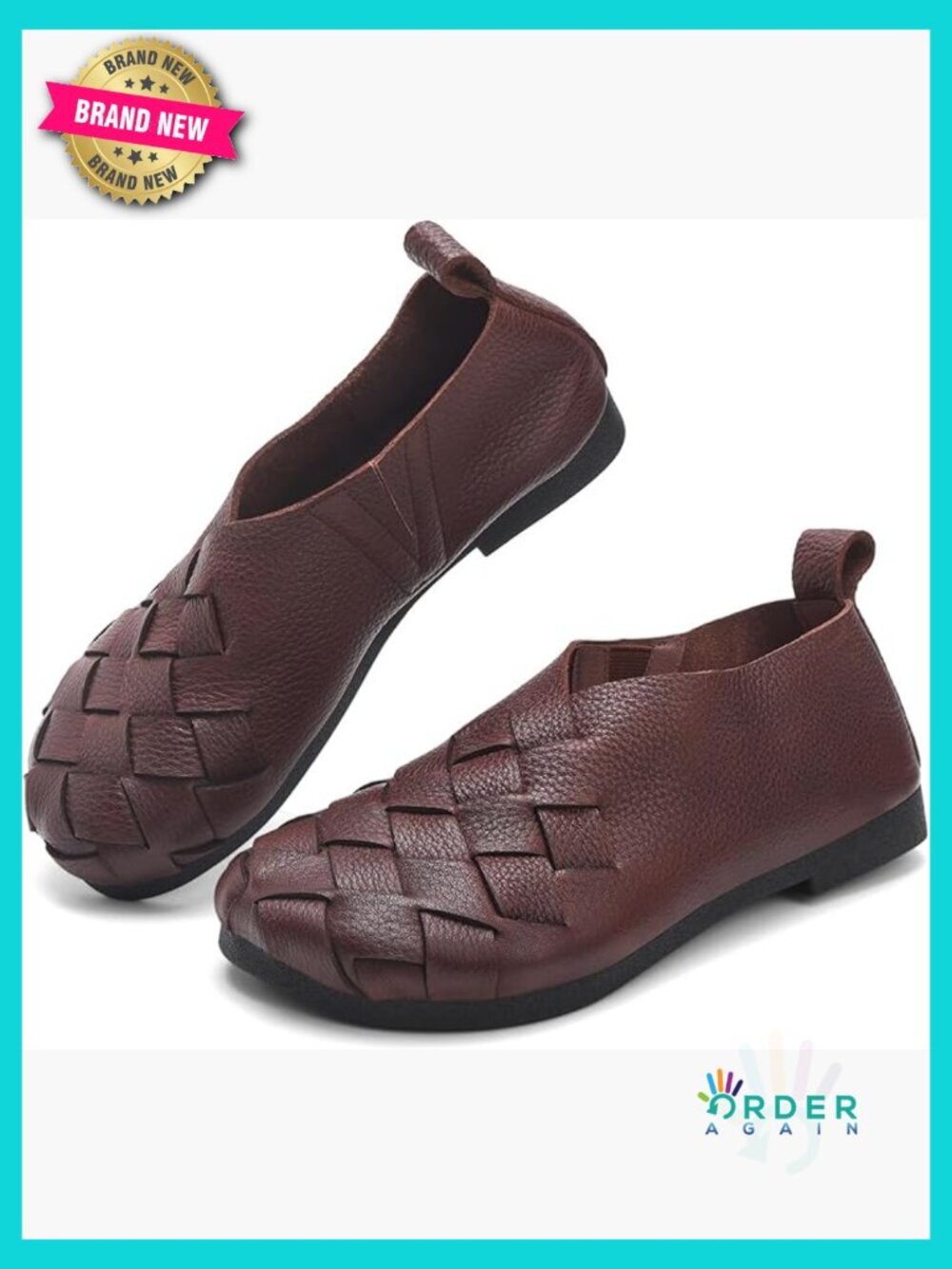 Soft Leather Loafers Mary Jane Flats Stacked Heel Slip-On Classic Chic